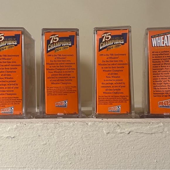 Wheaties 24k Gold Signature Jackie Robinson Muhammad Ali John Elway Cal Ripkin - Picture 3 of 7